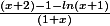 \frac{(x+2)-1-ln(x+1)}{(1+x)}